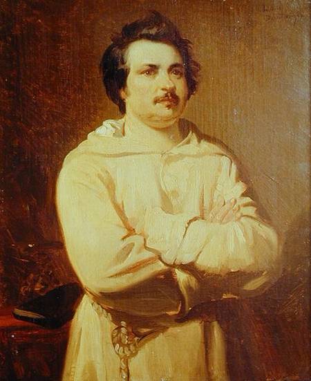 Honore de Balzac (1799-1850) in his Monk's Habit von Louis Boulanger
