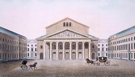 Theatre Royal, Brussels, from 'Choix des Monuments, Edifices et Maisons les plus remarquables du Roy von Louis Damesme