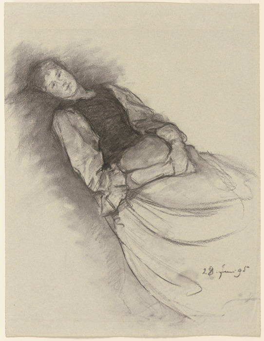 Anna Auer ruhend von Louis Eysen