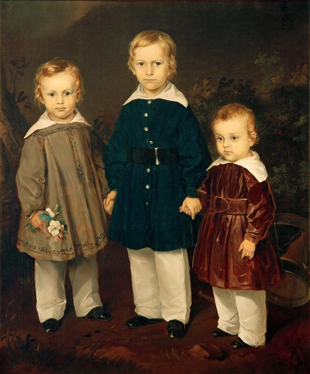 Die drei Söhne des Freiherrn von Bechtolsheim von Louis Ferdinand von Rayski