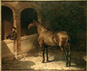 Pferd und Raucher 1863