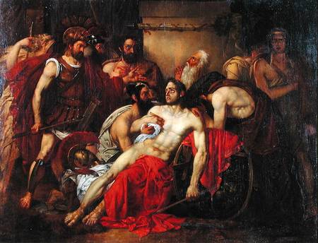 The Death of Epaminondas (c.418-362 BC) von Louis Gallait