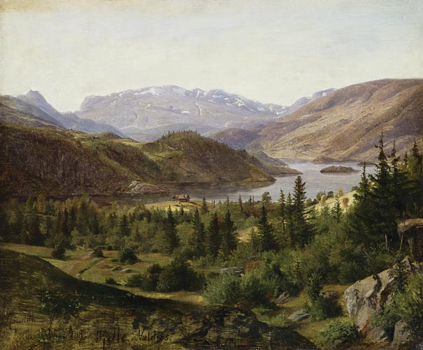 Hjelle in Valders, Tile Fjord von Louis Gurlitt