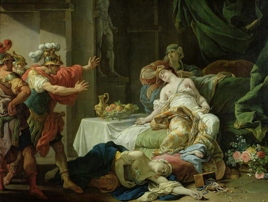 The Death of Cleopatra, 1755 (oil on canvas) von Louis Jean Francois I Lagrenee