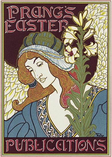 Poster advertising Prang's Easter Publications von Louis John Rhead