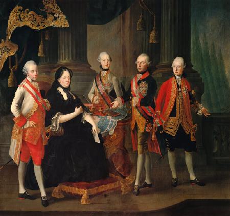 Maria Theresia mit vier Söhnen 1775