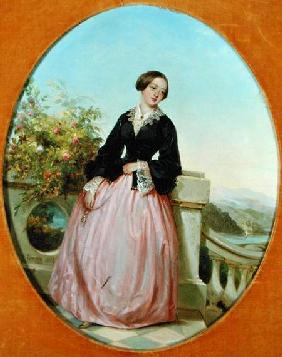 A Young Woman on a Balcony 1854