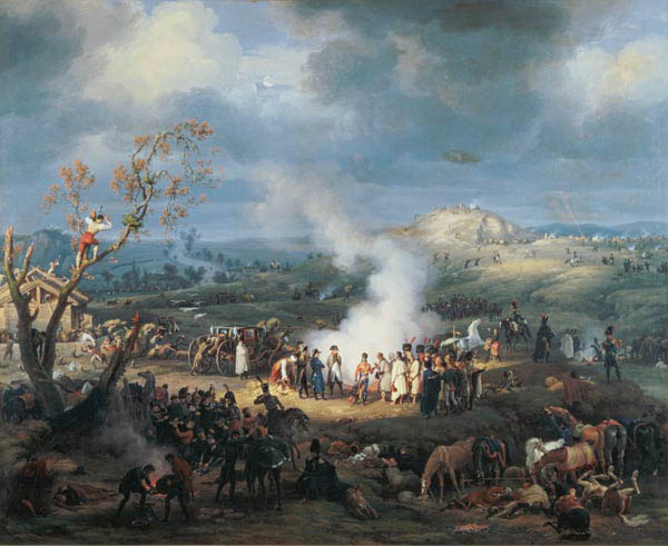 Napoleon (1769-1821) Visiting a Bivouac on the Eve of the Battle of Austerlitz, 1st December 1805 von Louis Lejeune