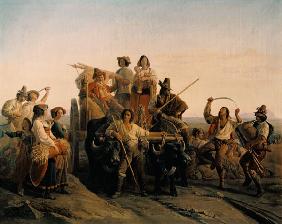 Ankunft der Schnitter in den pontinischen Sümpfen 1833