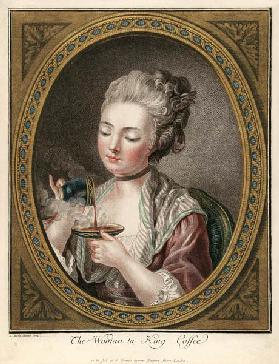 Eine Frau Kaffee einschenkend 1774