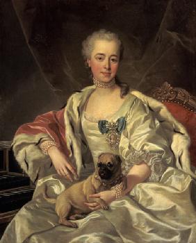 Bildnis der Prinzessin Golytschina mit ihrem Hündchen 1759