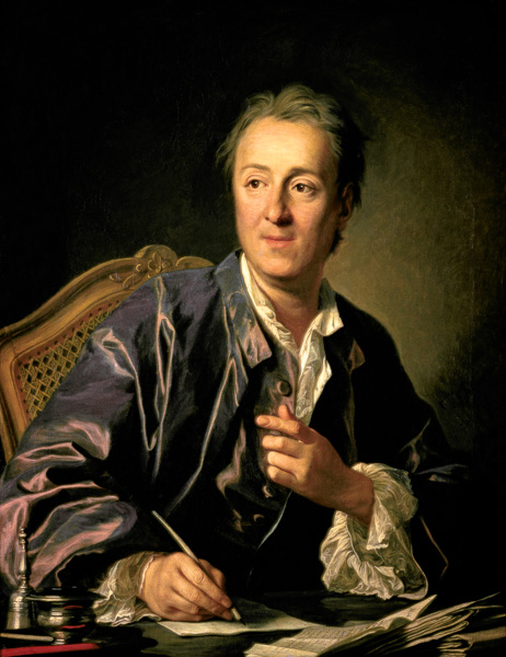 Portrait of Denis Diderot (1713-84) von Louis Michel van Loo