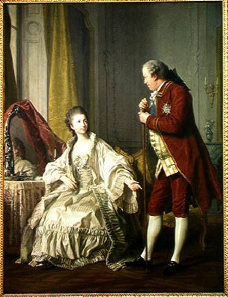 Portrait of the Marquis de Marigny (1727-81) and his Wife von Louis Michel van Loo