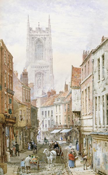 A View of Irongate, Derby von Louise Rayner