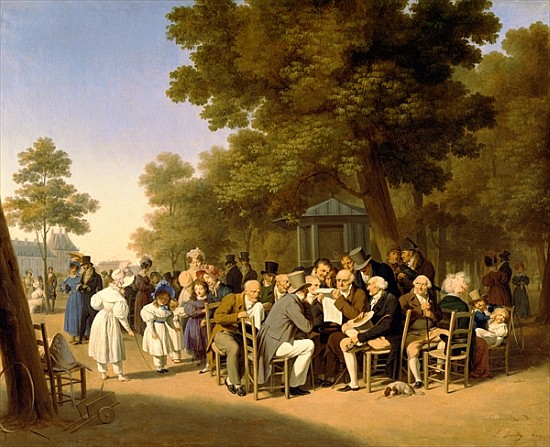 Politicians in the Tuileries Gardens von Louis Leopold Boilly