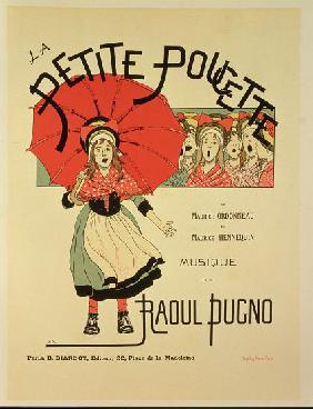 Reproduction of a poster advertising the operetta 'La Petite Poucette' 1891