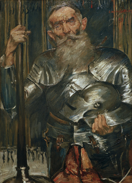 Alter Mann in Ritterrüstung von Lovis Corinth