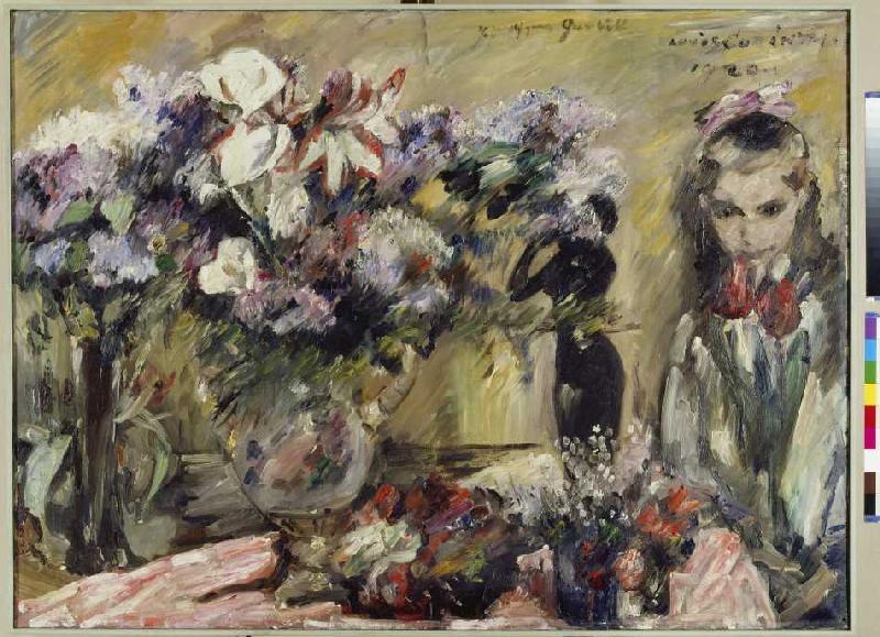 Mädchen mit Blumen von Lovis Corinth