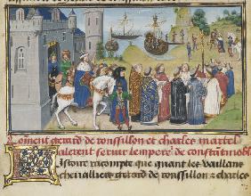 Der byzantinische Kaiser begrüßt Roussillon und Martel