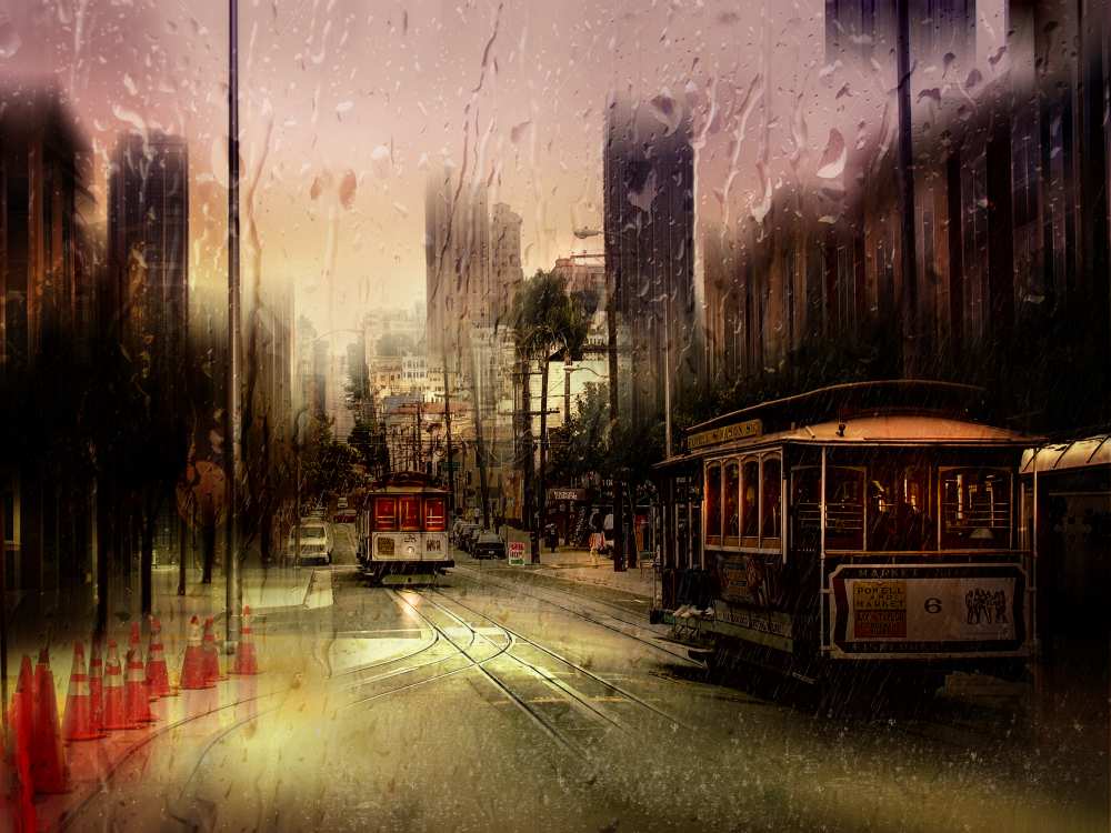 Rainy day in San Francisco von Luba Chapman