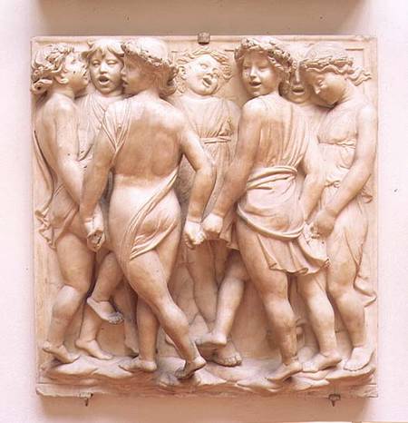 Singing angels, relief panel from the Cantoria von Luca Della Robbia