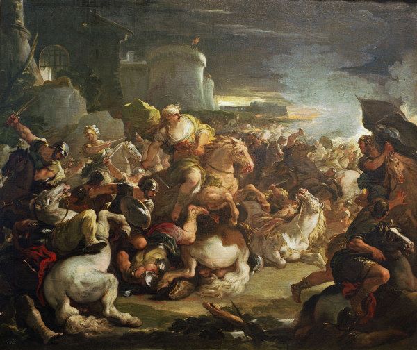 Semiramis in Battle / Giordano von Luca Giordano