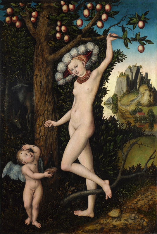 Cupido beklagt sich bei Venus von Lucas Cranach d. Ä.