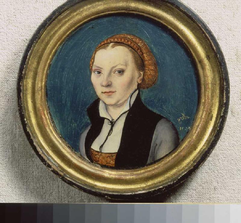 Bildnis der Katharina von Bora, der Gemahlin Martin Luthers. von Lucas Cranach d. Ä.