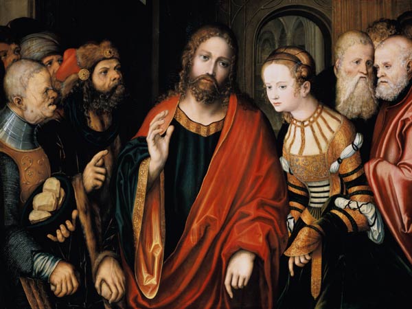 Christus und die Ehebrecherin von Lucas Cranach d. Ä.