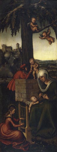 Die Erziehung der Jungfrau Maria von Lucas Cranach d. Ä.