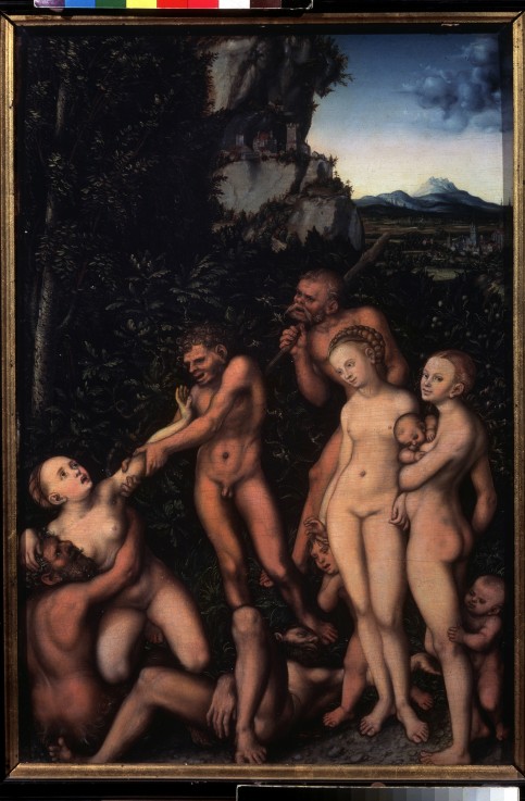 Früchte der Eifersucht (Das silberne Zeitalter) von Lucas Cranach d. Ä.