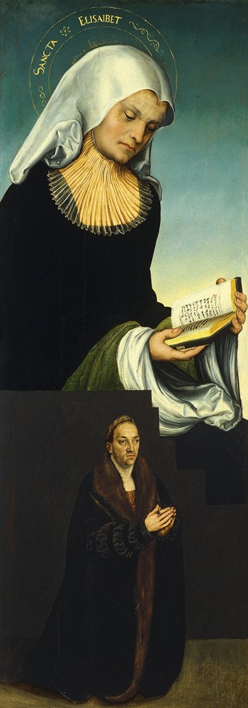 Heilige Elisabeth mit Herzog Georg von Sachsen als Stifter von Lucas Cranach d. Ä.
