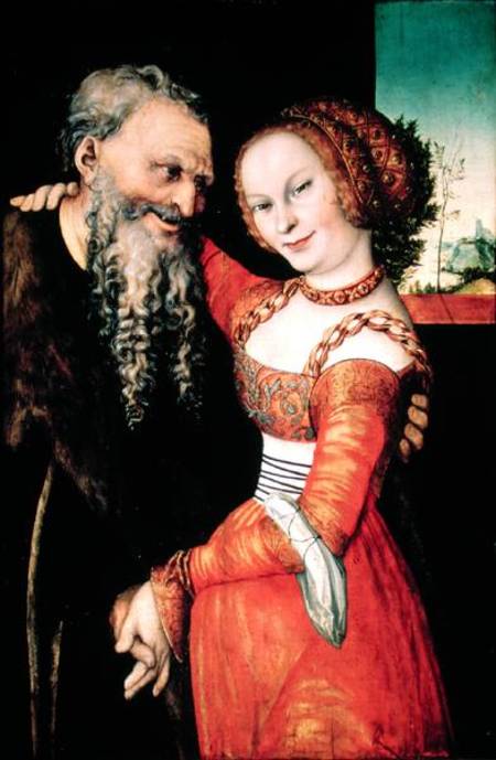 The Ill-Matched Couple von Lucas Cranach d. Ä.