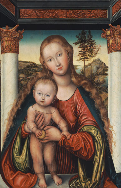 Die Jungfrau mit dem Kind (Madonna Polenska) von Lucas Cranach d. Ä.