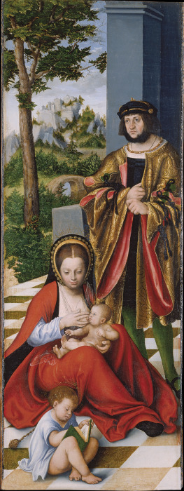 Maria Kleophas und Alphäus (mit den Zügen Friedrichs des Weisen), sowie zwei ihrer Söhne von Lucas Cranach d. Ä.