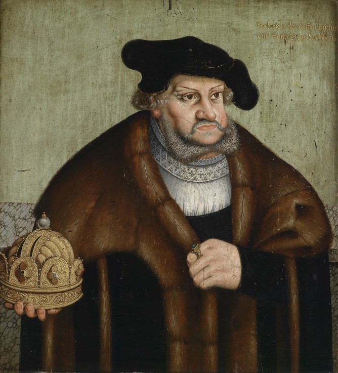 Porträt von Friedrich der Weise (1463-1525), Kurfürst von Sachsen von Lucas Cranach d. Ä.