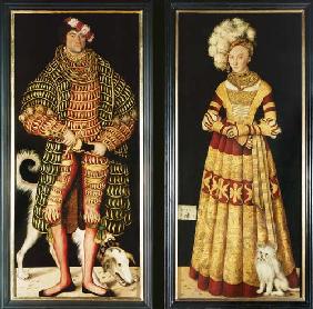 Doppelbildnis Herzog Heinrichs des Frommen und seiner Gemahlin Herzogin Katharina von Mecklenburg 1514