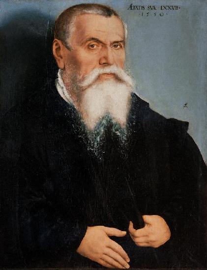 Portrait of Lucas Cranach the Elder (1472-1553) 1550