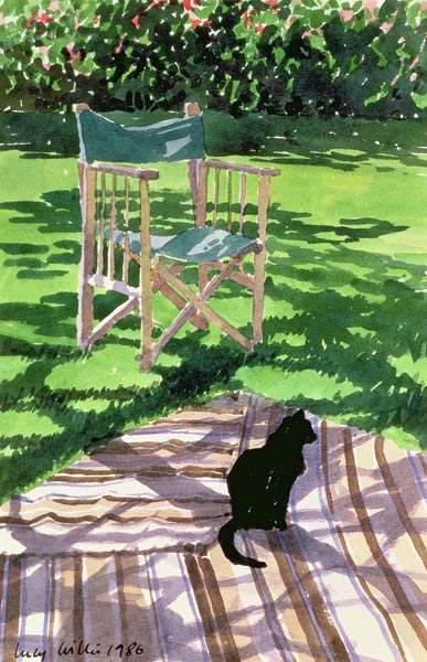 Black Cat and Dappling, 1986  von Lucy Willis