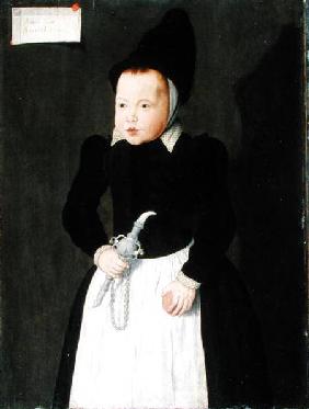 A Portrait of a Child Holding a Rinkelbel