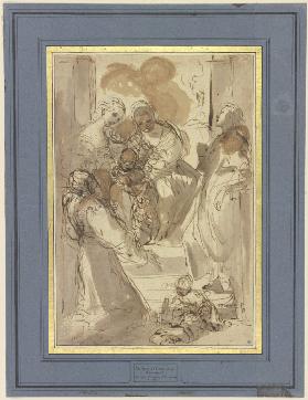 Madonna mit Kind und den Heiligen Katharina, Johannes der Evangelist und Franziskus