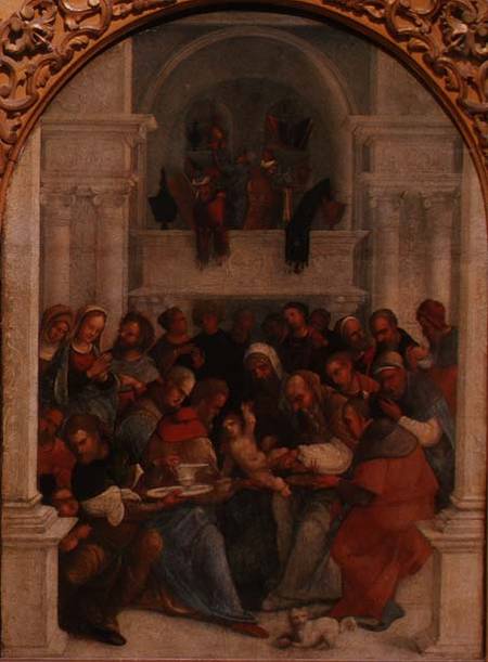 The Circumcision (panel) von Ludovico Mazzolino