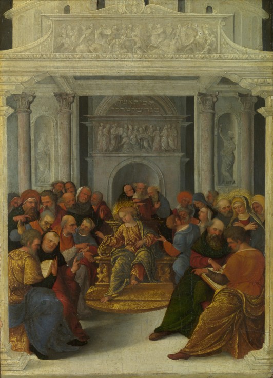 Jesus zwischen den Schriftgelehrten von Ludovico Mazzolino