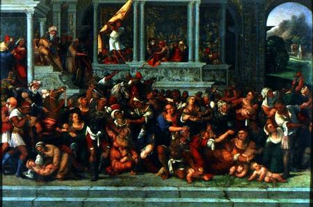 The Massacre of the Innocents (panel) von Ludovico Mazzolino