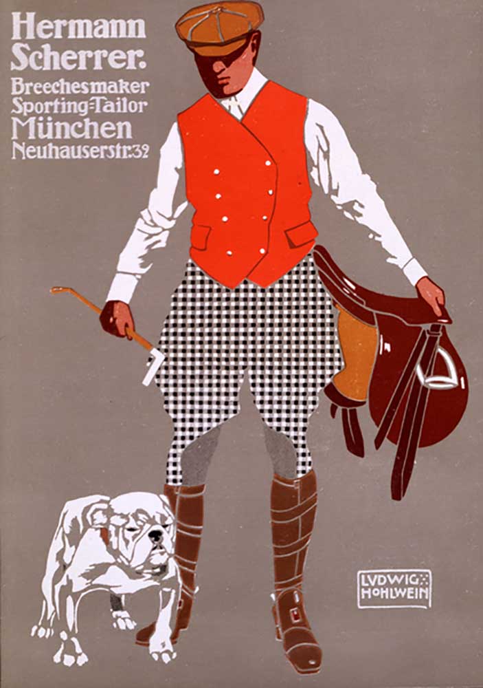 Werbung für Hermann Scherrer, Sporting Tailor, 1927 von Ludwig Hohlwein