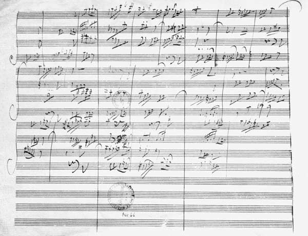 Score for the 3rd Movement of the 5th Symphony von Ludwig van Beethoven