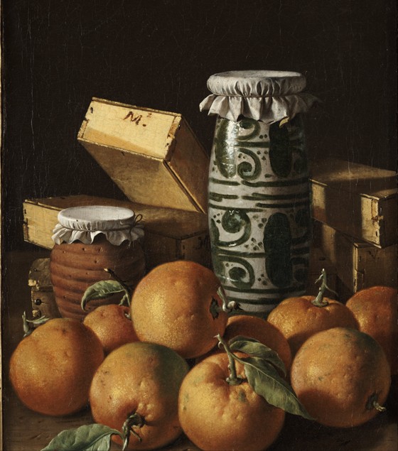 Stilleben mit Orangen von Luis Melendez
