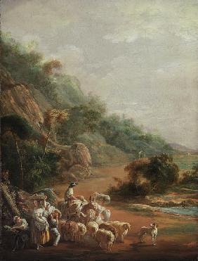 Szene mit Bauern 1786