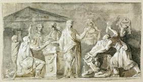 Ancient sacrifice (w/c) 1816