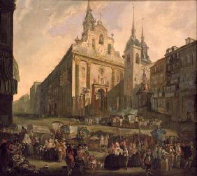 Die Puerta del Sol in Madrid 1780